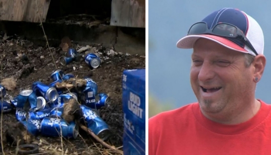Resourceful American put out a fire with beer and saved your home and business