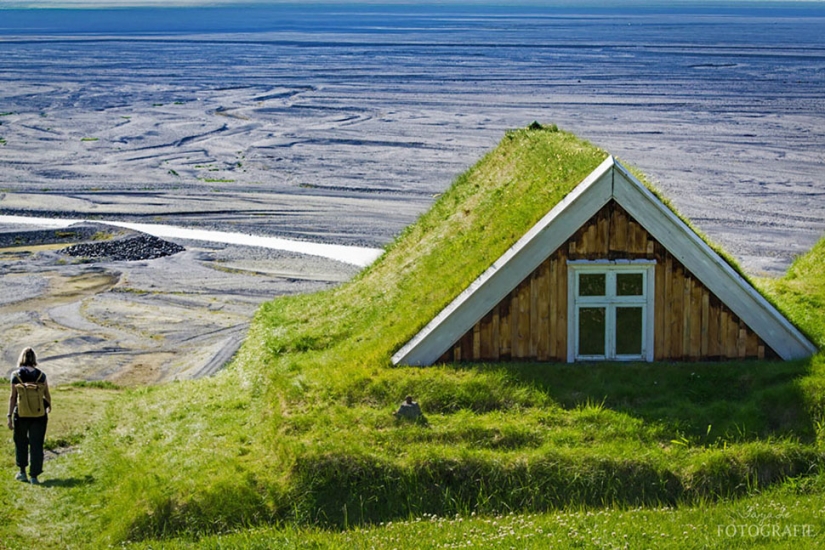 Scandinavian houses with overgrown roof, which I want to settle immediately