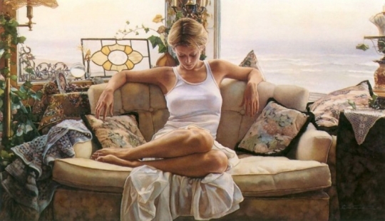 Sensuous watercolors of Steve Hanks