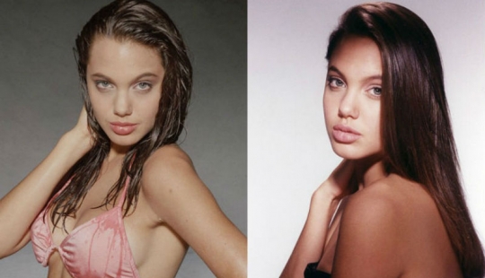Sesión de fotos de una joven y aún no famosa Angelina Jolie