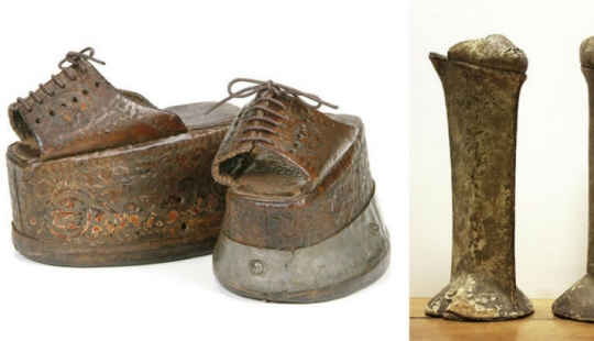 Terribly uncomfortable shoes medieval women