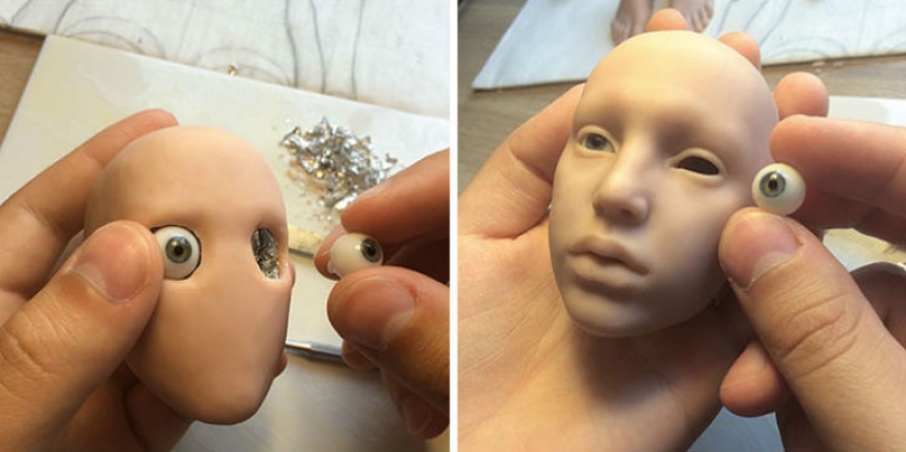 The artist creates are so realistic dolls that already goosebumps