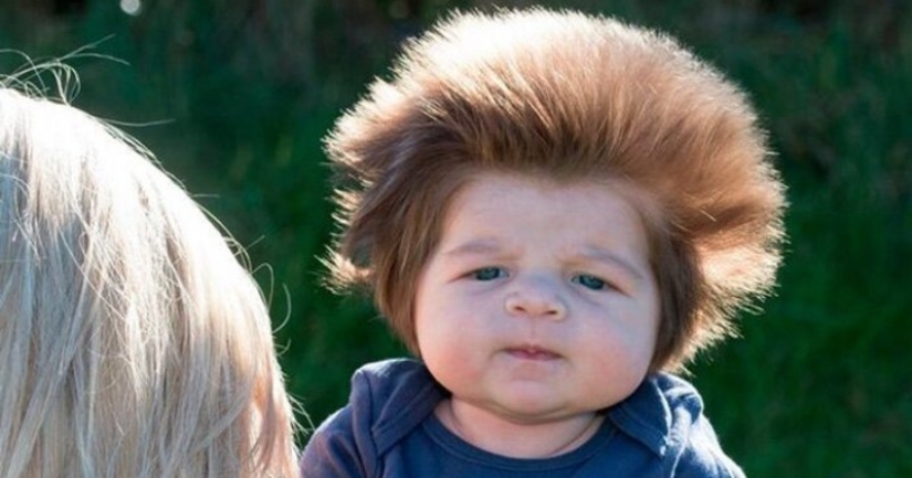 The baby was born with thick hair. How it looks after 4 years?