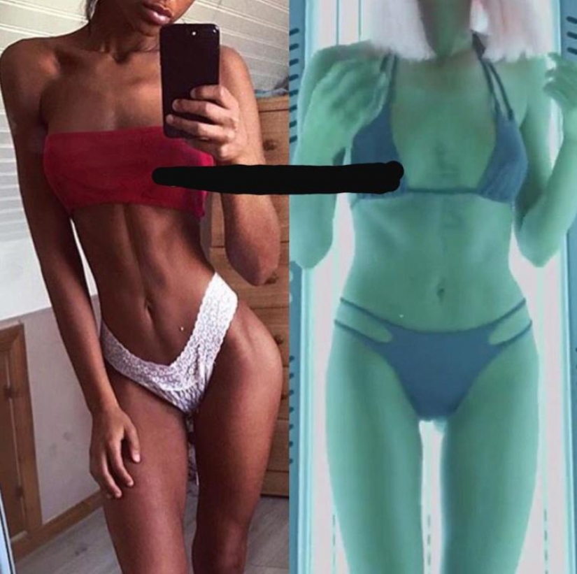 The harsh truth: 20 photos of girls on the Internet and in real life