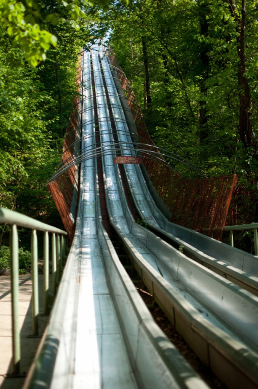 The Italian single-handedly built an amusement Park in the woods