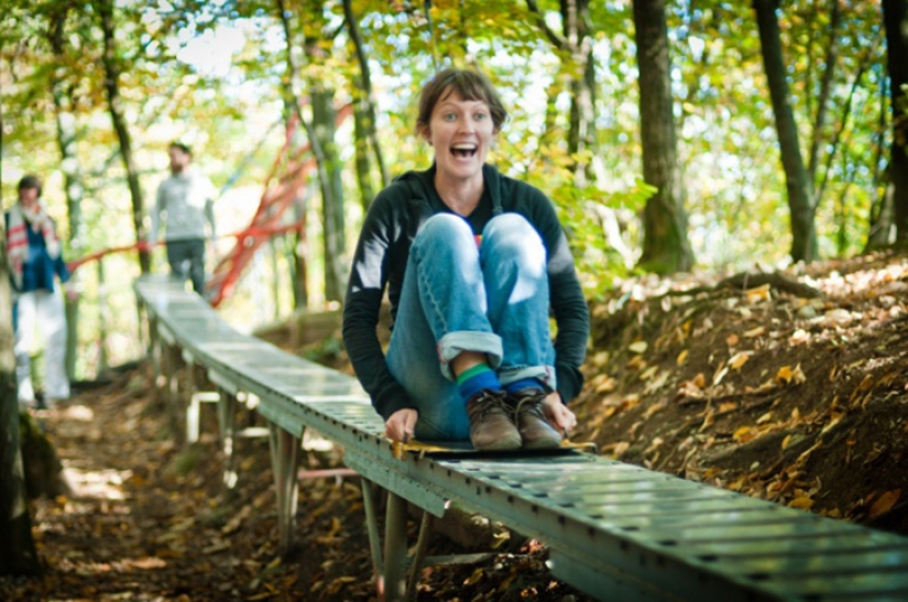 The Italian single-handedly built an amusement Park in the woods