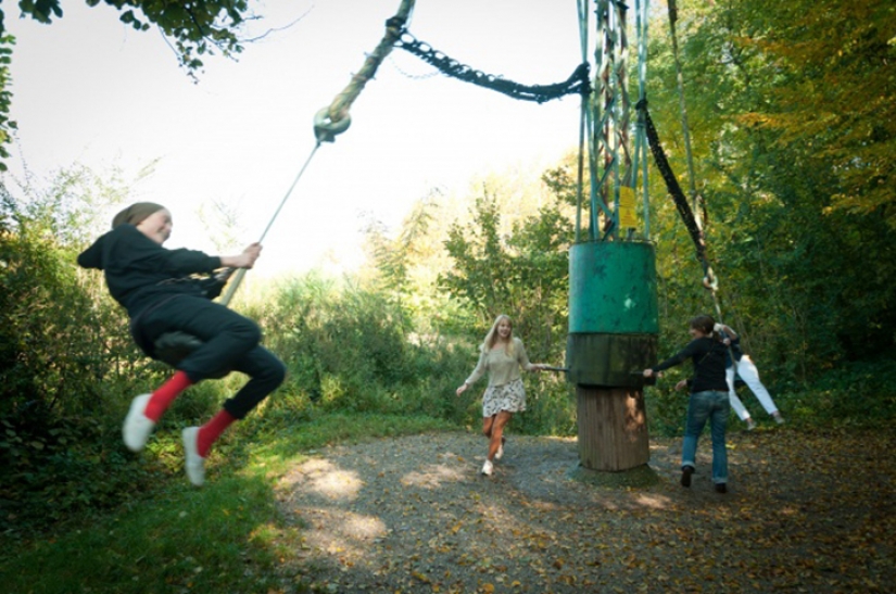 The Italian single-handedly built an amusement Park in the woods