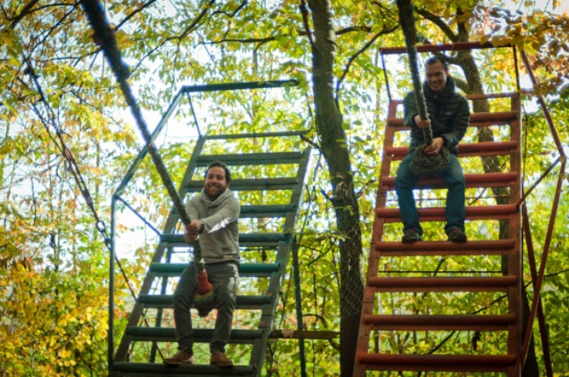 The Italian single-handedly built an amusement Park in the woods