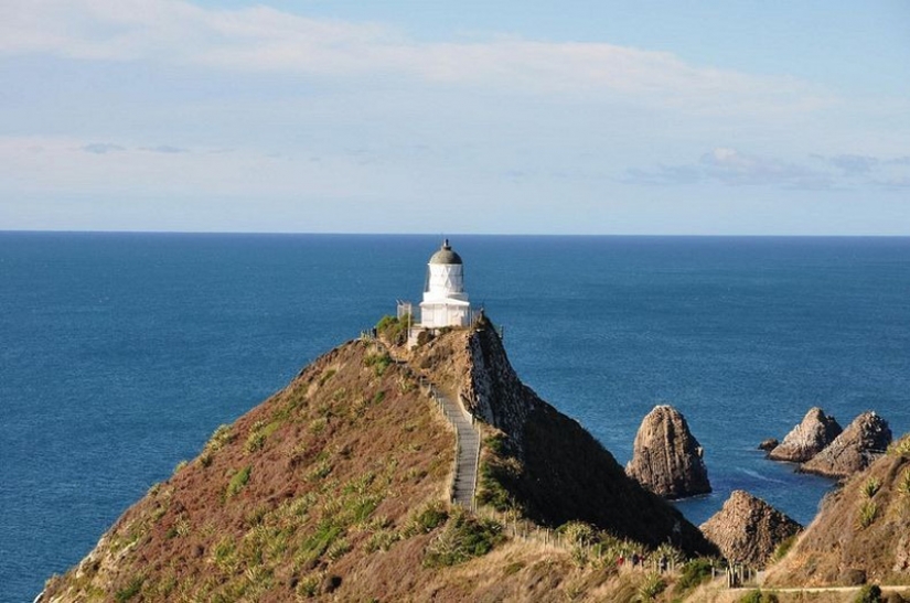 The lighthouse of Nugget point in New Zealand