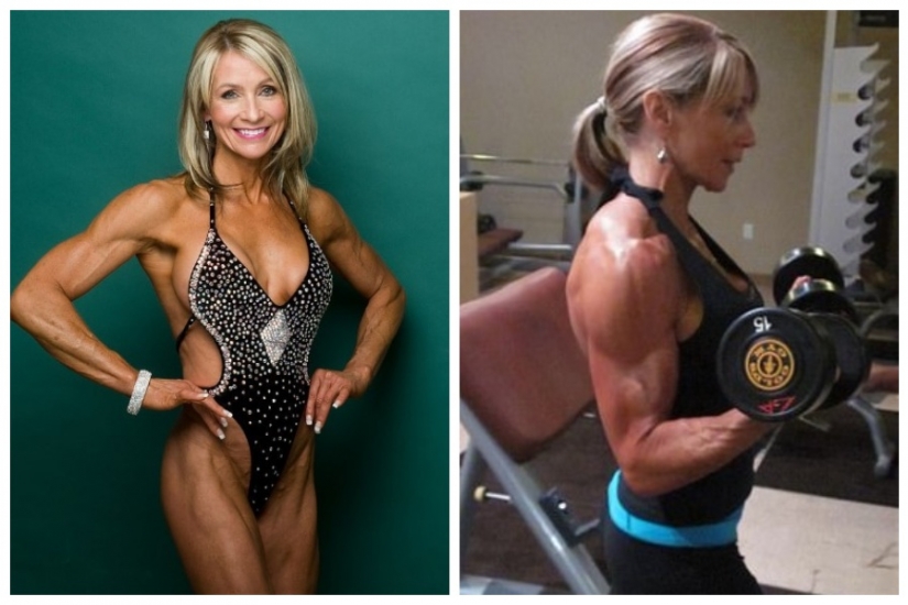 The muscles of the grandmother even jealous of men. But once she was afraid to go to the gym