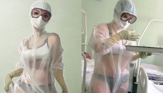 The nurse in swimsuit from Tula continues to drive you crazy the whole world