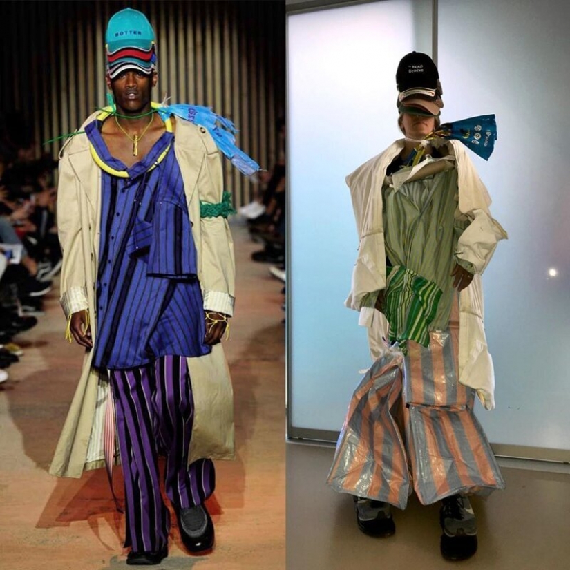 The quarantine style: fashion images from scrap materials