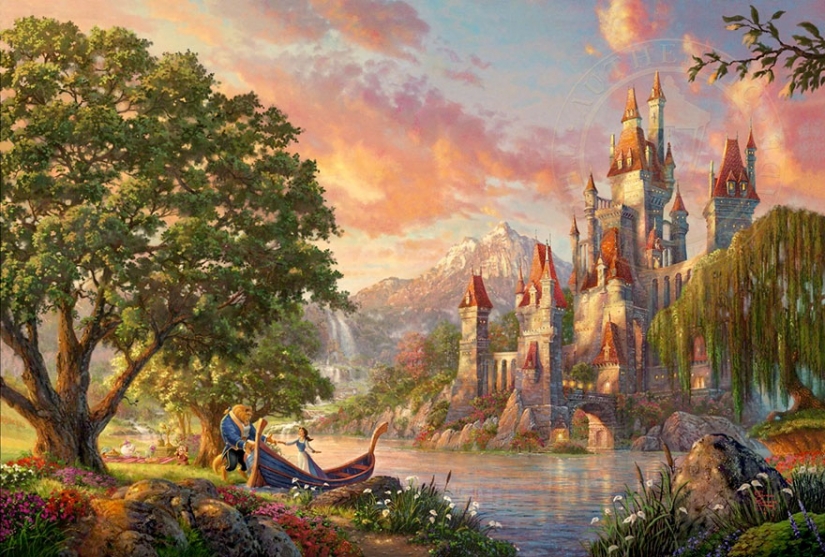 This artist paints pictures of disney cartoons in Disney