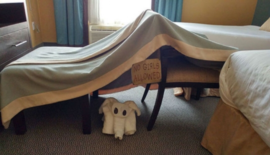 Tourists trolls were sent to the hotels of strange requests... and they did! Tourists trolls were sent to the hotels of strange requests... and they did!