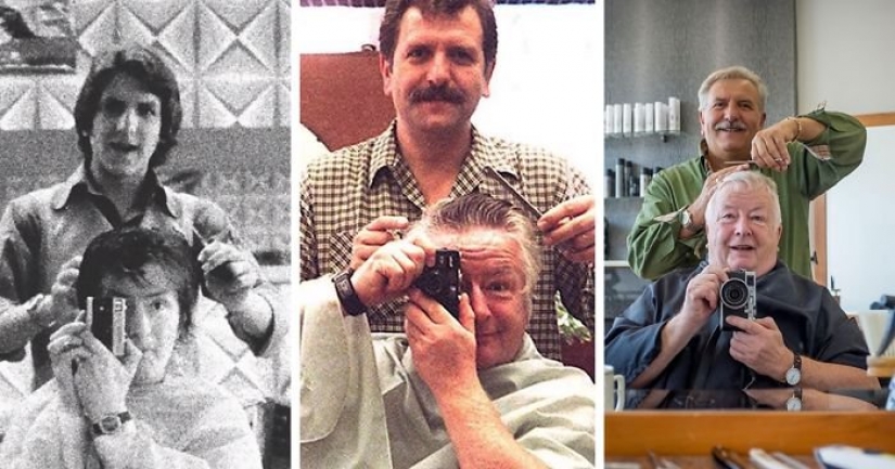 Trip to the Barber of a lifetime: the British for nearly half a century makes such a selfie