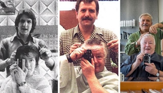 Trip to the Barber of a lifetime: the British for nearly half a century makes such a selfie