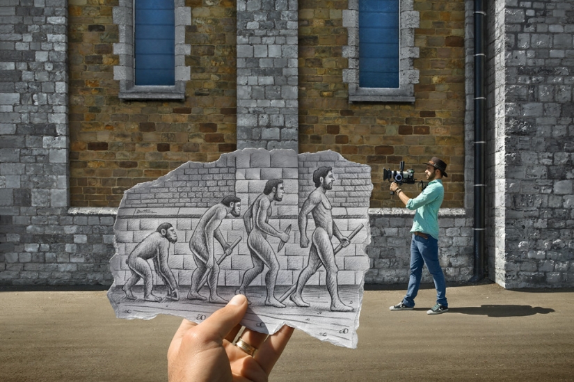 Two-layer art from Ben Heine