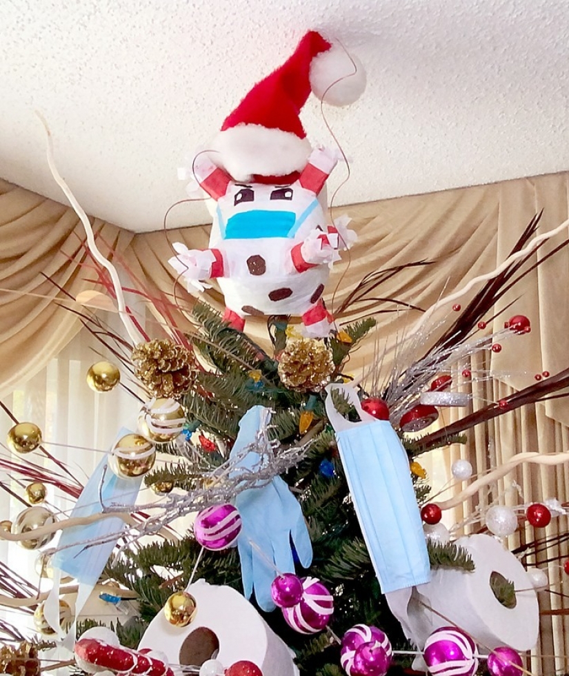 Uno, dos, tres! La corona, ¡fuera! El Británico decorar el árbol de Navidad en el estilo de Covid-19 y compartir las fotos en redes sociales