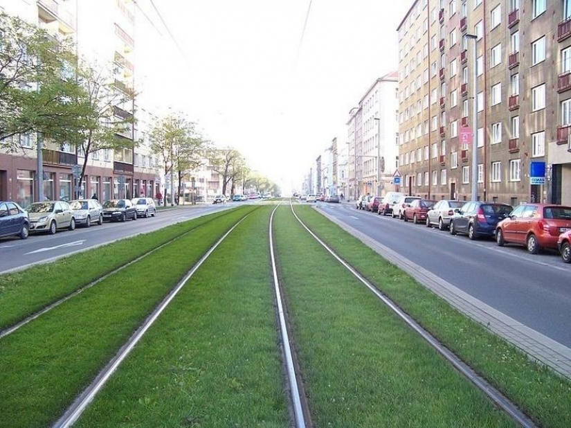 Verde de los tranvías en Europa