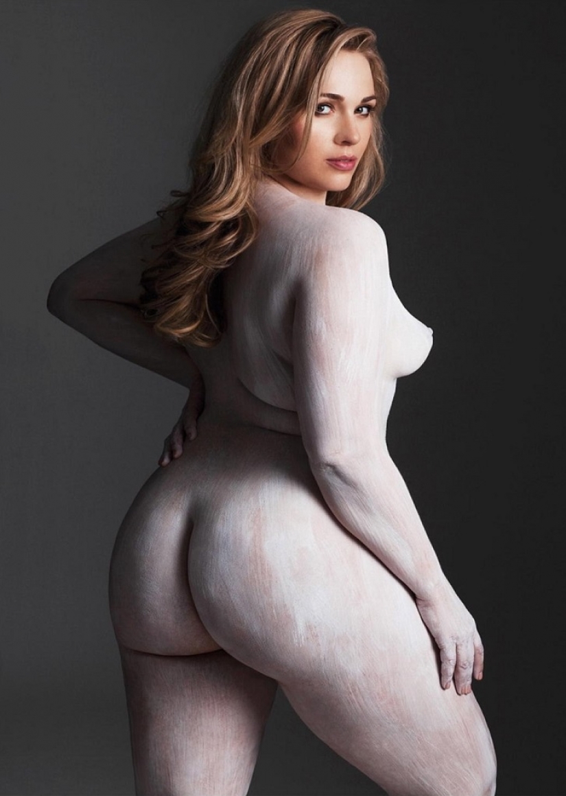 Very curvy not skinny woman in the photo book "the Bends"