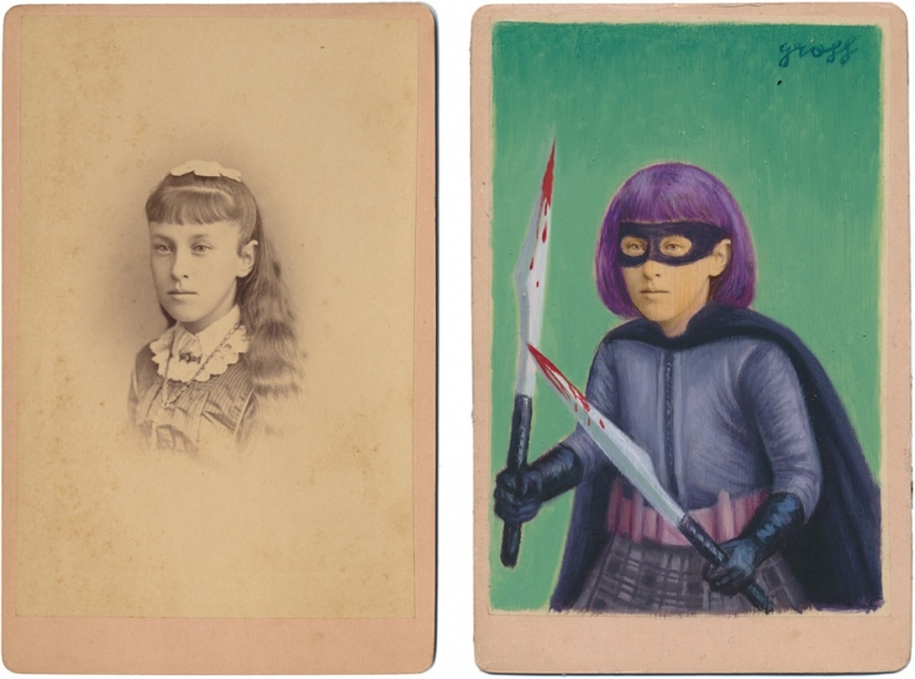 Victorian superheroes: the artist adds pop culture to vintage photo