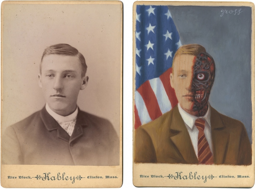 Victorian superheroes: the artist adds pop culture to vintage photo