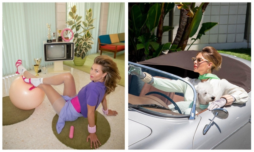 Vintage and sports: Maria Sharapova withdrew in stunning retro photo shoot for the brand Bala