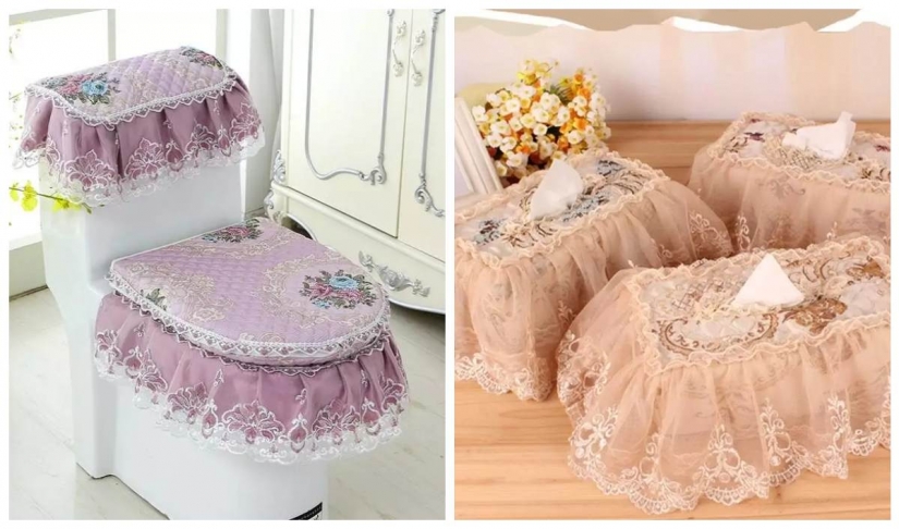 When your tastes are specific and I love ruffles: lace cushion cover from Aliexpress for just the house