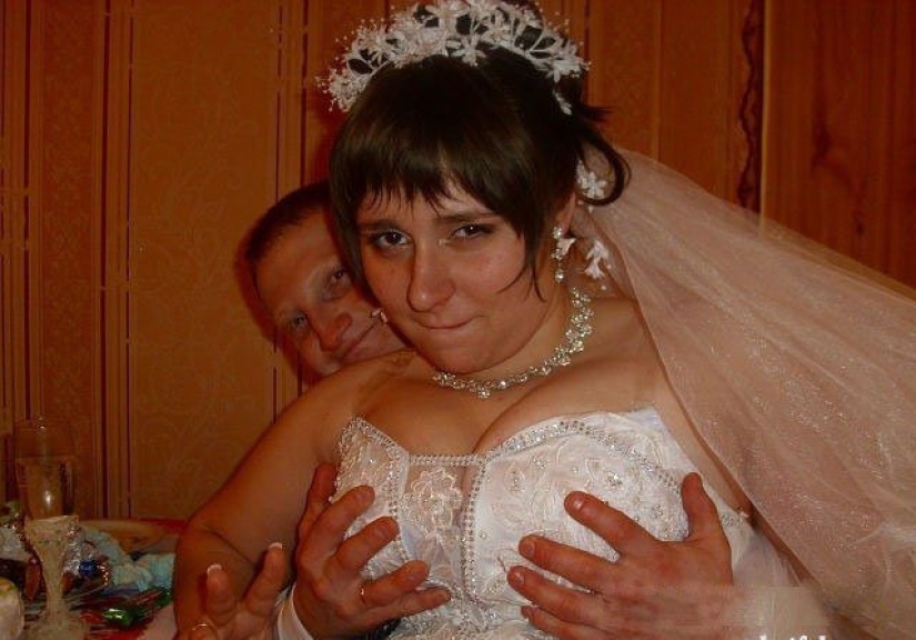 Wildest thrash in the darkness of revelry: "best" wedding photos from Russia