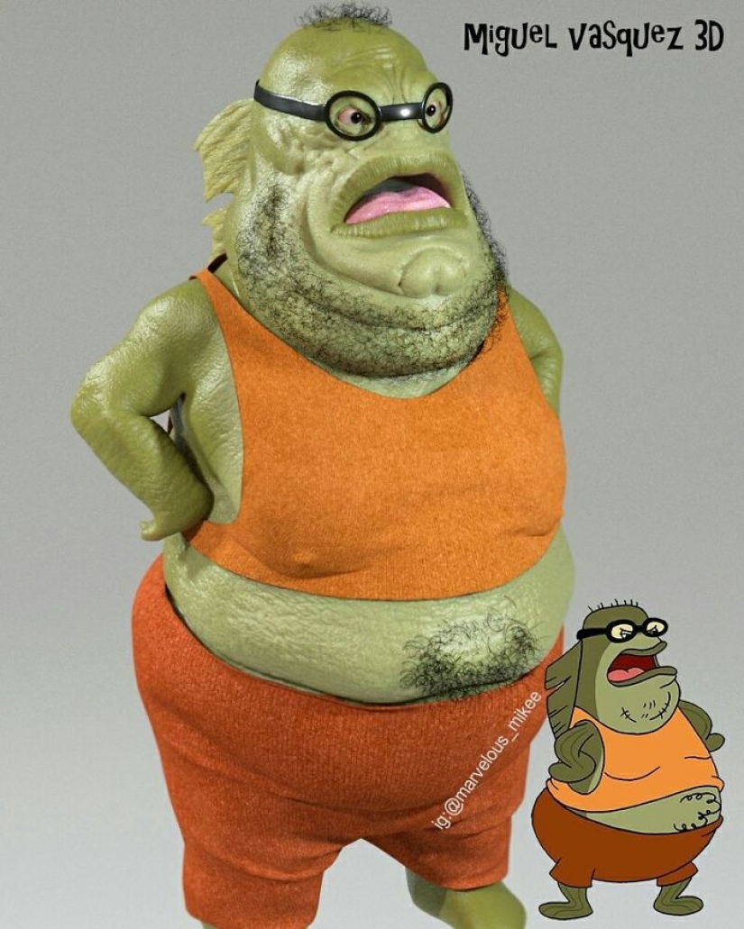 10 realistic cartoon characters from Miguel Vasquez