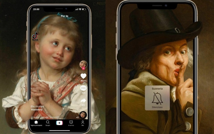 12 classic paintings that have updated in the context of social networks