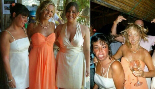 12 photos of the "before and after", which is where the tower of tears