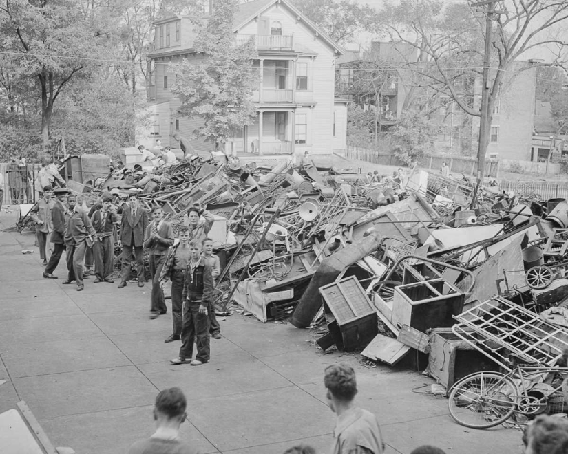 1942: cómo los estadounidenses recolectaron chatarra para la industria militar