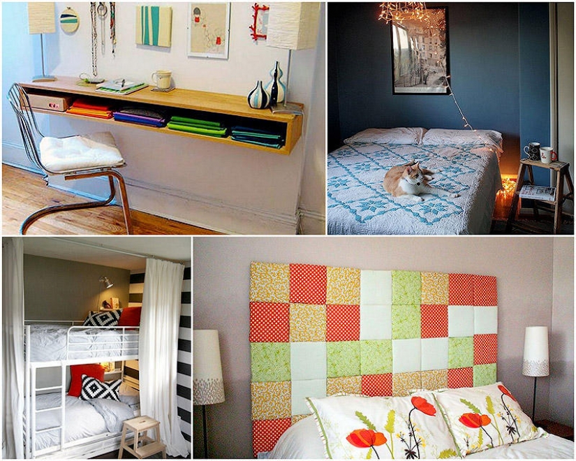 23 tips on how to equip a small bedroom