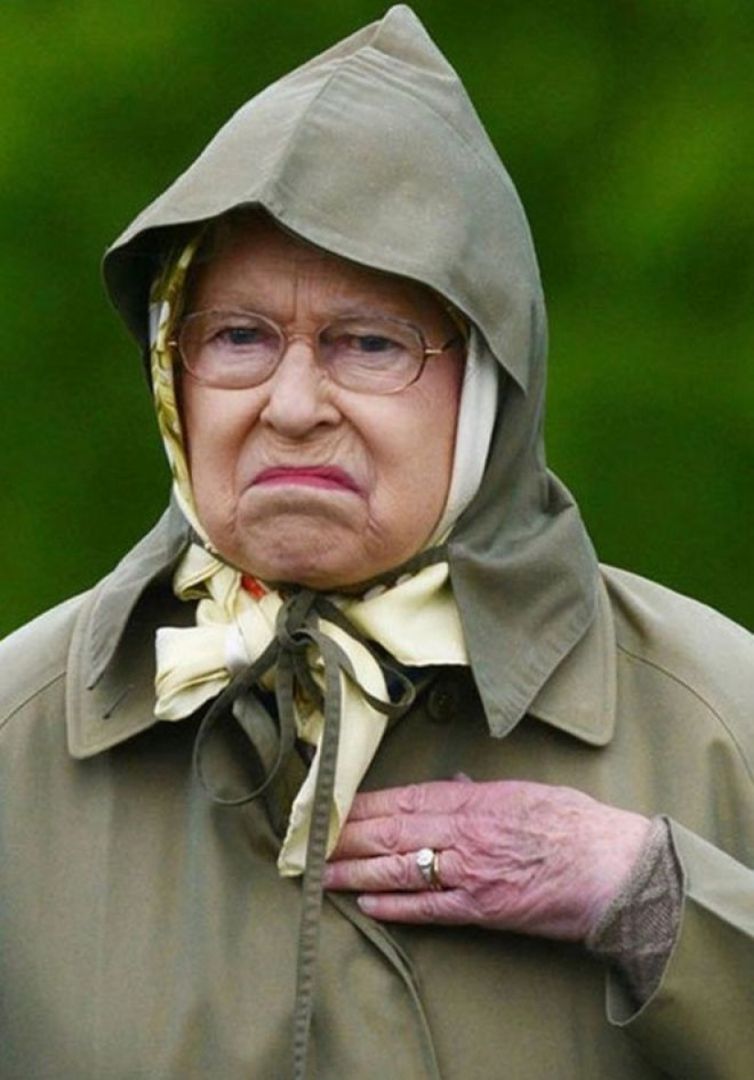 25" monóxido de carbono " fotos de la reina Isabel II, que pueden convertirse fácilmente en memes