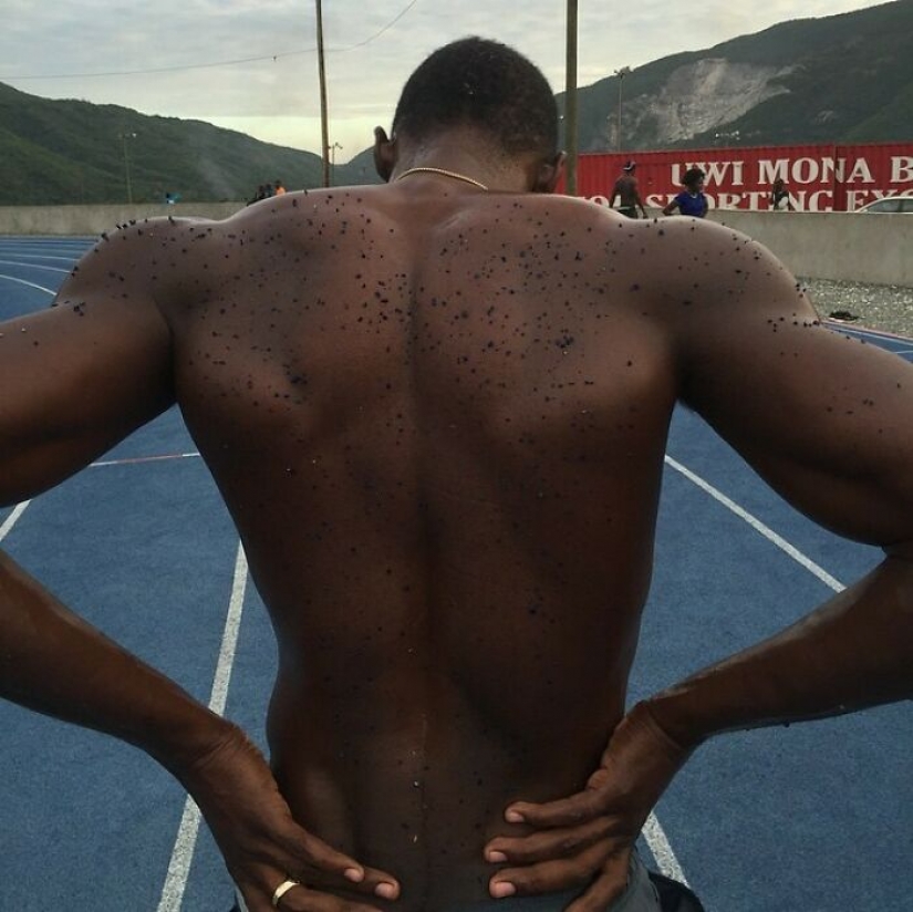 25 rare photos of Olympians showing what is happening behind the scenes of big sports