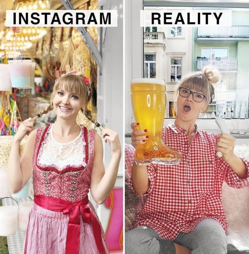 30 funny comparisons of "Instagram and Reality" by Geraldine West