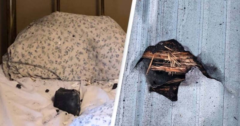 A Canadian resident was woken up by a meteorite that fell into her bed
