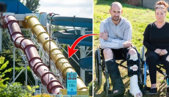 A drunk couple from the UK sneaked into a water park at night and broke their legs there