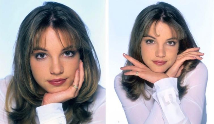A nostalgic compilation of photos of celebrities from the 90s