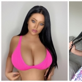 All her own: a model from Croatia claims that her breasts have grown due to weight gain