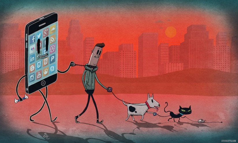 All the Sins of Our World in satirical illustrations by Steve Cutts