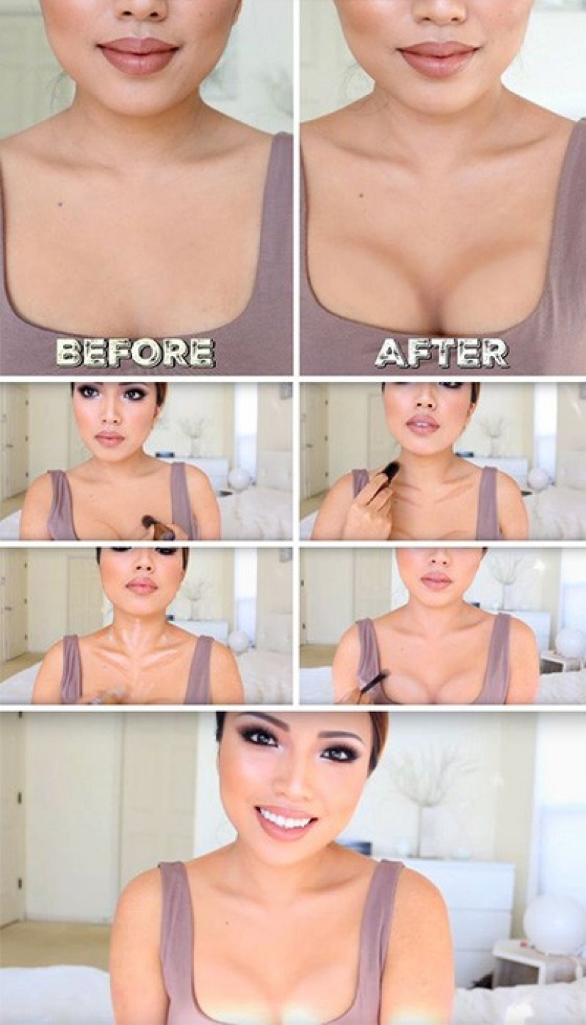 Almighty Contouring: how to increase your breasts, pump up your abs and make your hair thicker