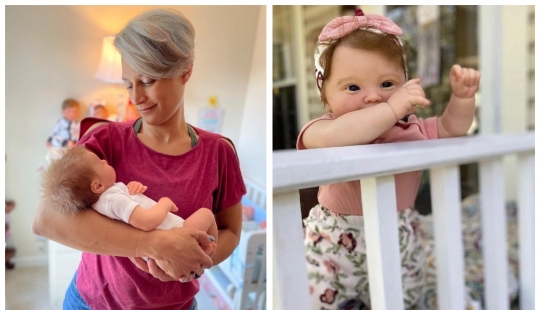 American woman takes care of realistic babies to drown out the pain of parting with her own children