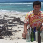 An American quit his job to wander the beaches and look for notes in bottles