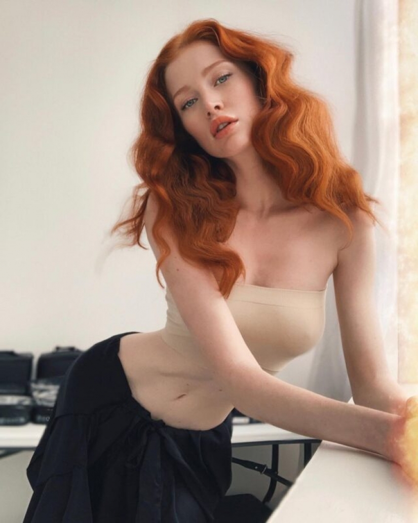 Angelina Michelle — red-haired beauty from Russia, recognized as the ideal