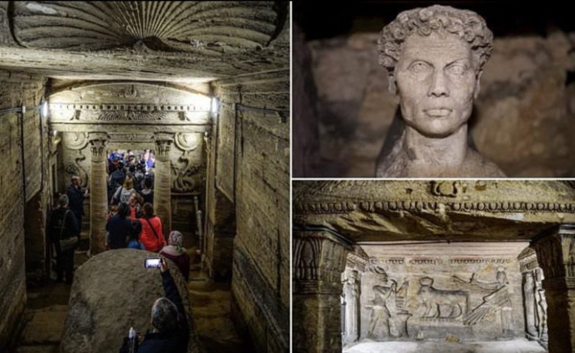 Antique treasures: ancient Egyptian catacombs, full of amazing artifacts, open to the public