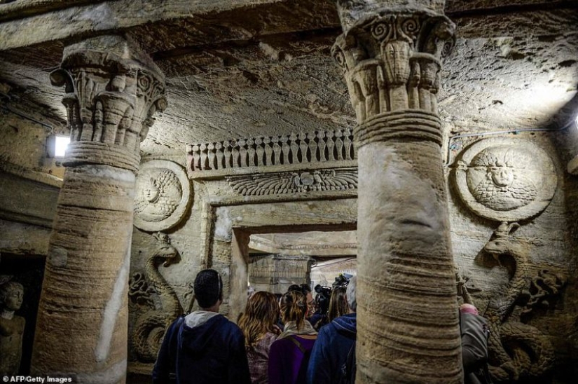 Antique treasures: ancient Egyptian catacombs, full of amazing artifacts, open to the public