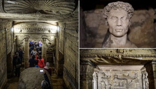 Antique treasures: ancient Egyptian catacombs, full of amazing artifacts, open to the public