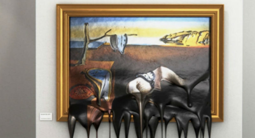 Arte caliente: ¿cómo se ven las pinturas famosas, "drenadas" en el suelo